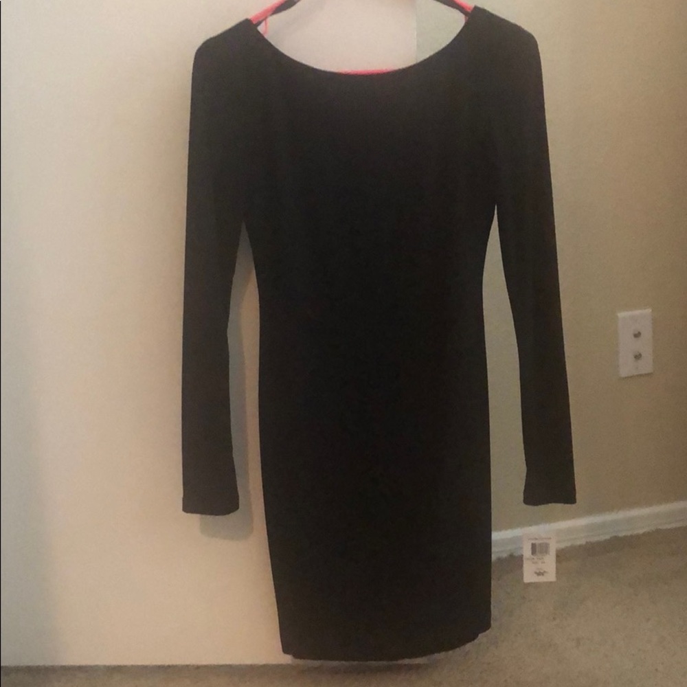 Black fitted dress